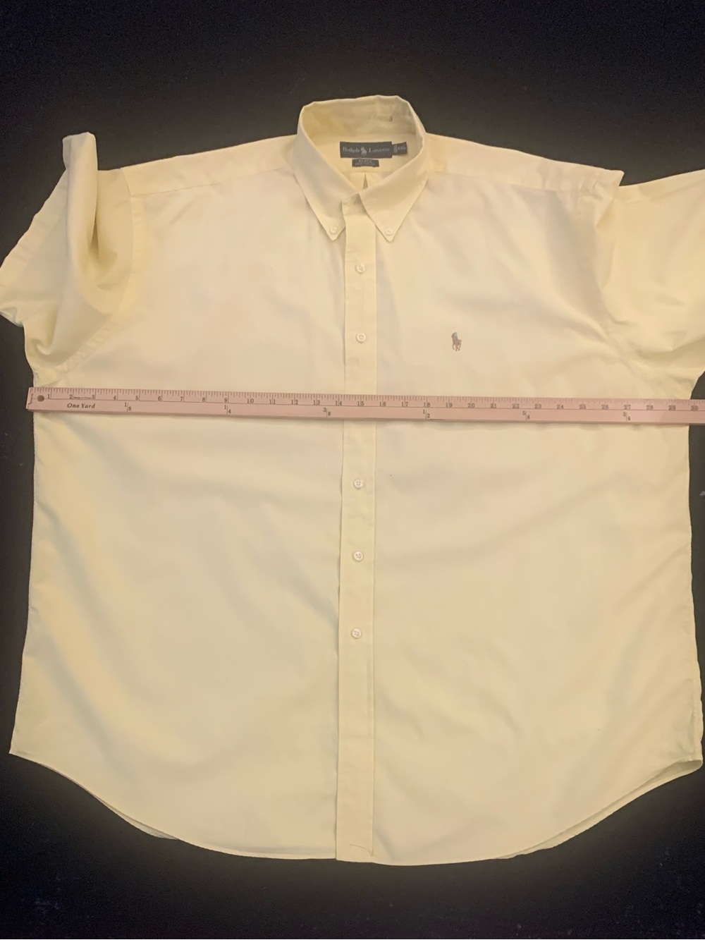 RALPH LAUREN SS BLAKE All Cotton Yellow Shirt - Picture 4 of 6